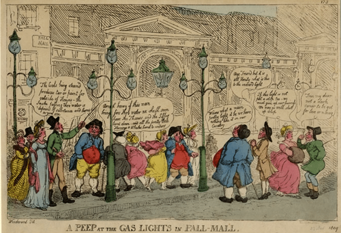 Thomas Rowlandson on the Gas Lights 1809