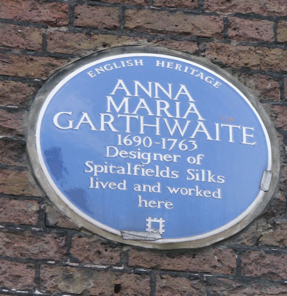 Name plate on house of Anna Garthwaite