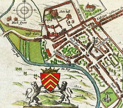 John Speed Map of Cardiff