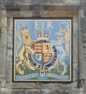 Royal Arms displayed Priory Gate Winchester