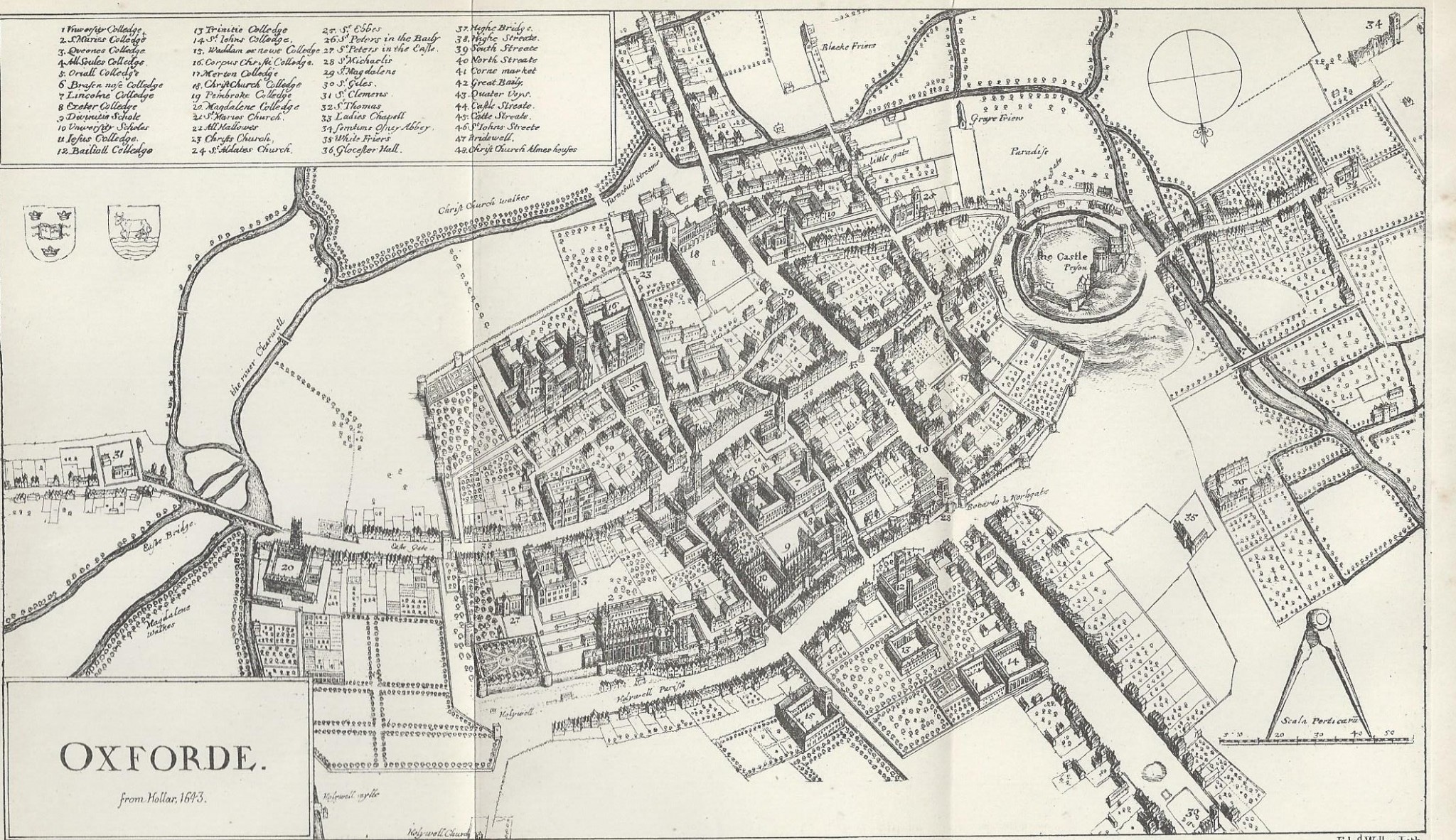 Oxford University Map of Colleges Intriguing History